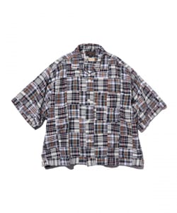 Cabana Boy-SHT Patchwork Madras Navy