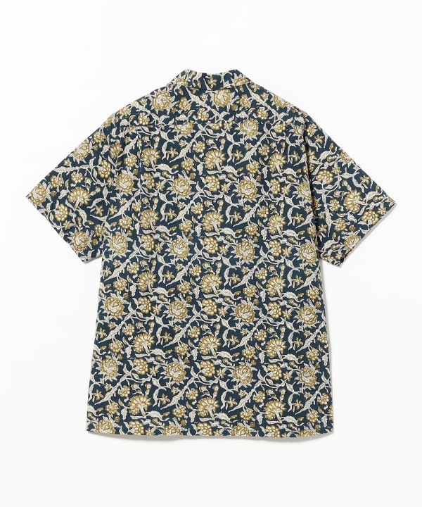 Open Collar Block Print ①