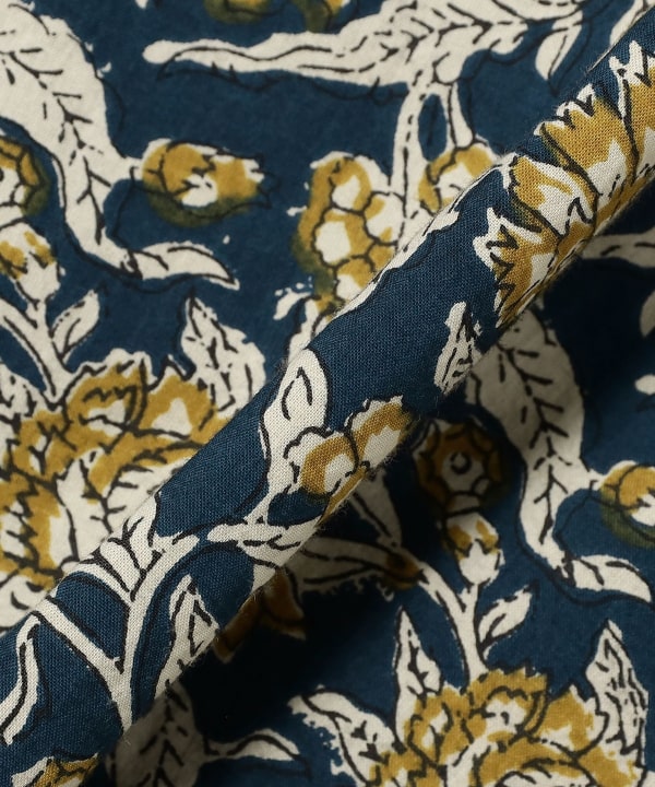 Open Collar Block Print ①