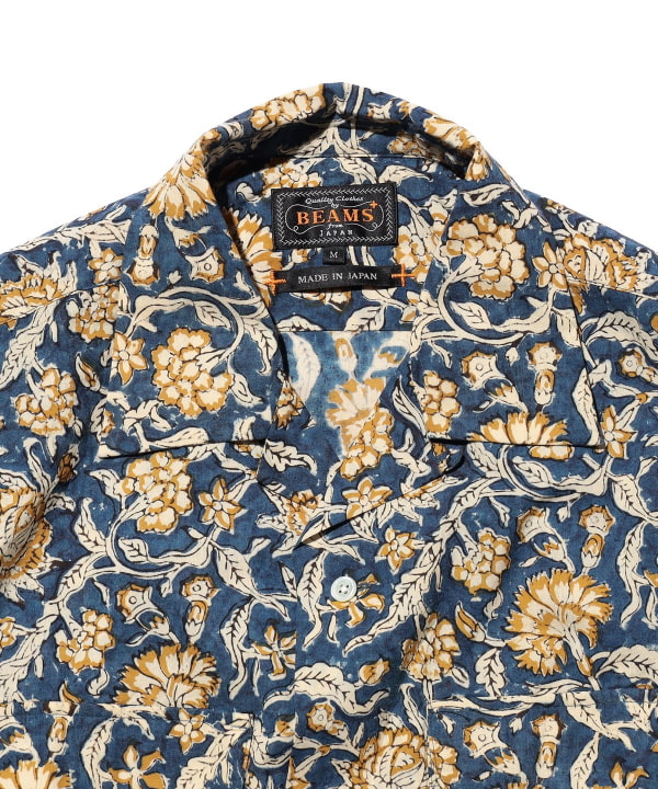 Open Collar Block Print ①