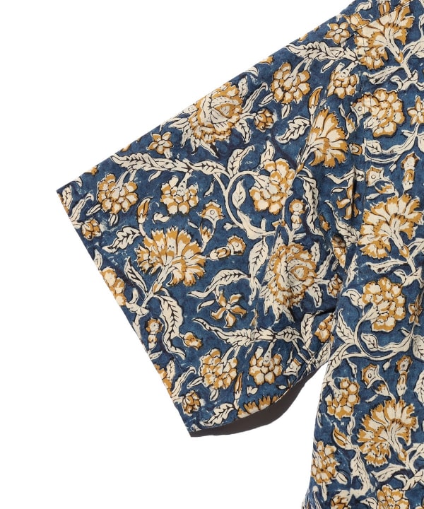 Open Collar Block Print ①