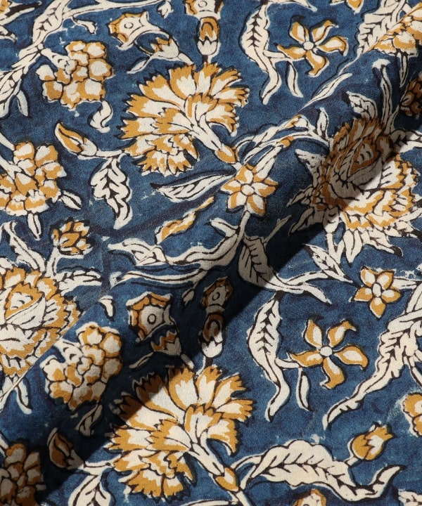 Open Collar Block Print ①