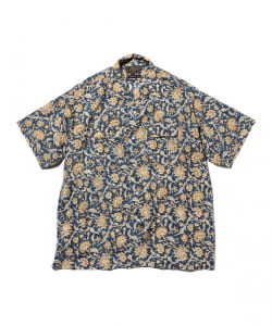 Open Collar Block Print ①