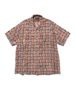 Open Collar Block Print ③