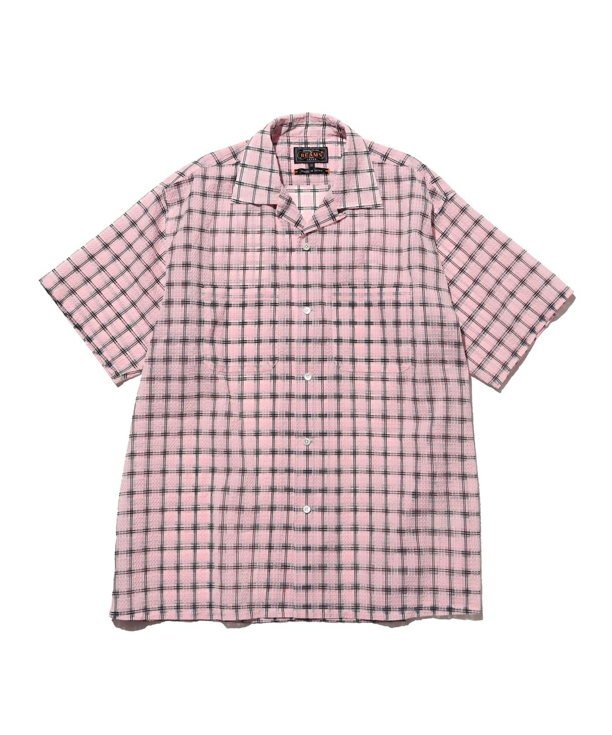 BEAMS PLUS（ビームス プラス）Open Collar Nylon Airy Plaid（シャツ