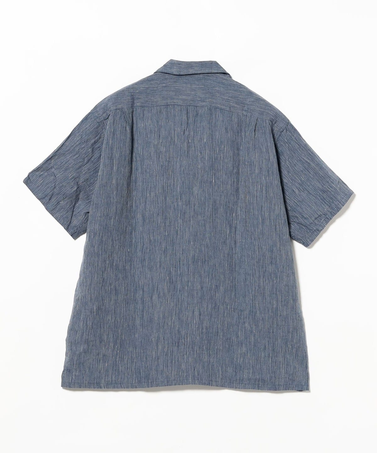 BEAMS PLUS（ビームス プラス）Open Collar Indigo Linen Stripe