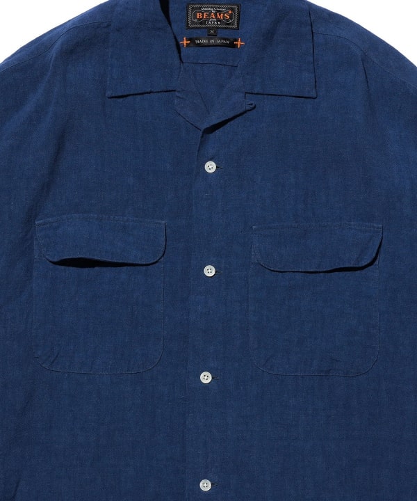 BEAMS PLUS（ビームス プラス）Open Collar 1/40 Linen（シャツ