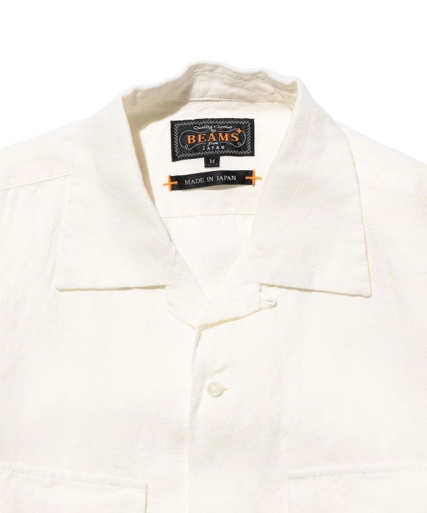 BEAMS PLUS（ビームス プラス）Open Collar 1/40 Linen（シャツ