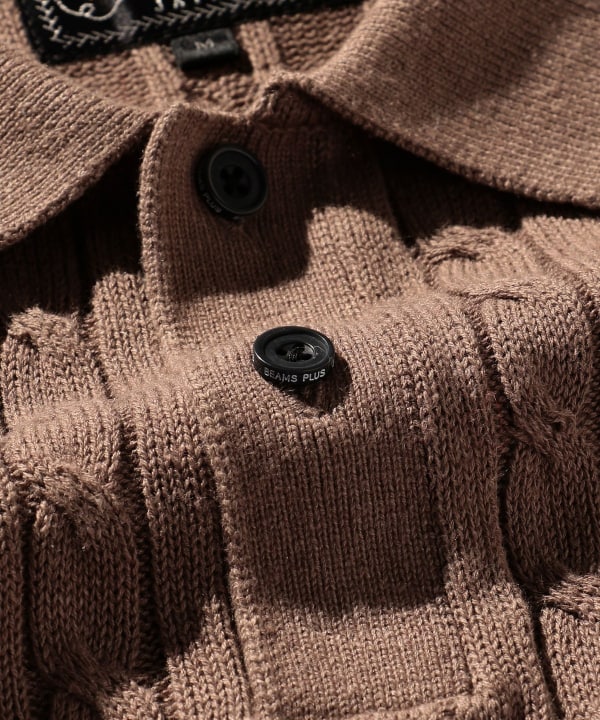 BEAMS PLUS（ビームス プラス）Knit Polo Cable（シャツ