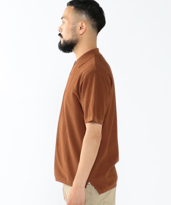 BATONER バトナー】 OX SUMMER KNIT POLO S/S / ORANGE - Avelia