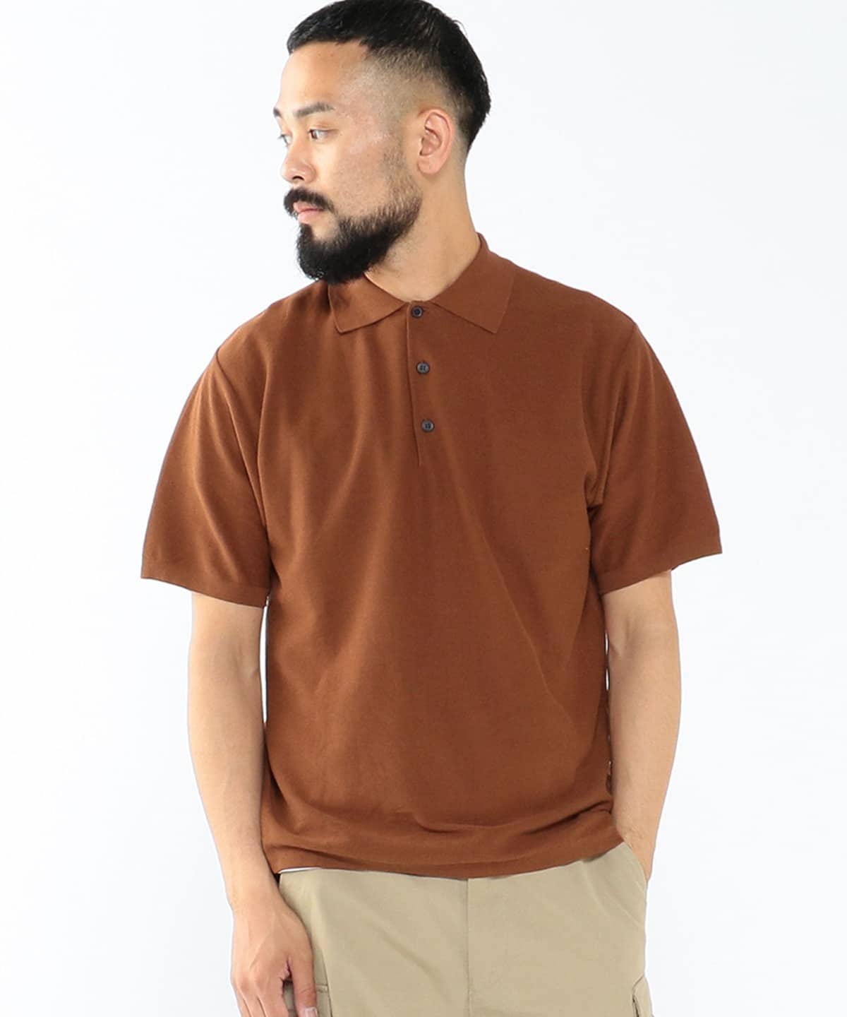 【別注】BATONER バトナー / KNIT POLO SHIRT シャツ・ブラウス MEN BRICK 1 【別注】BATONER バトナー / KNIT POLO SHIRT シャツ・ブラウス MEN BRICK 1