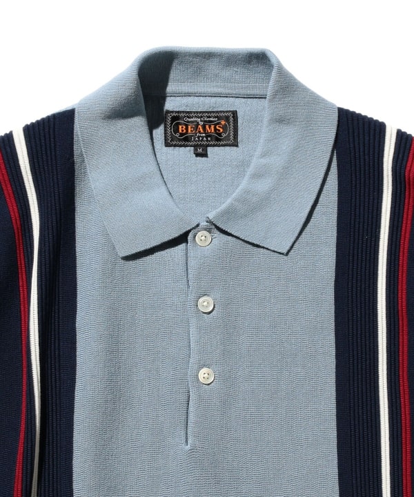 BEAMS PLUS (BEAMS PLUS) [Time Sale] Knit Polo Stripe (Shirts