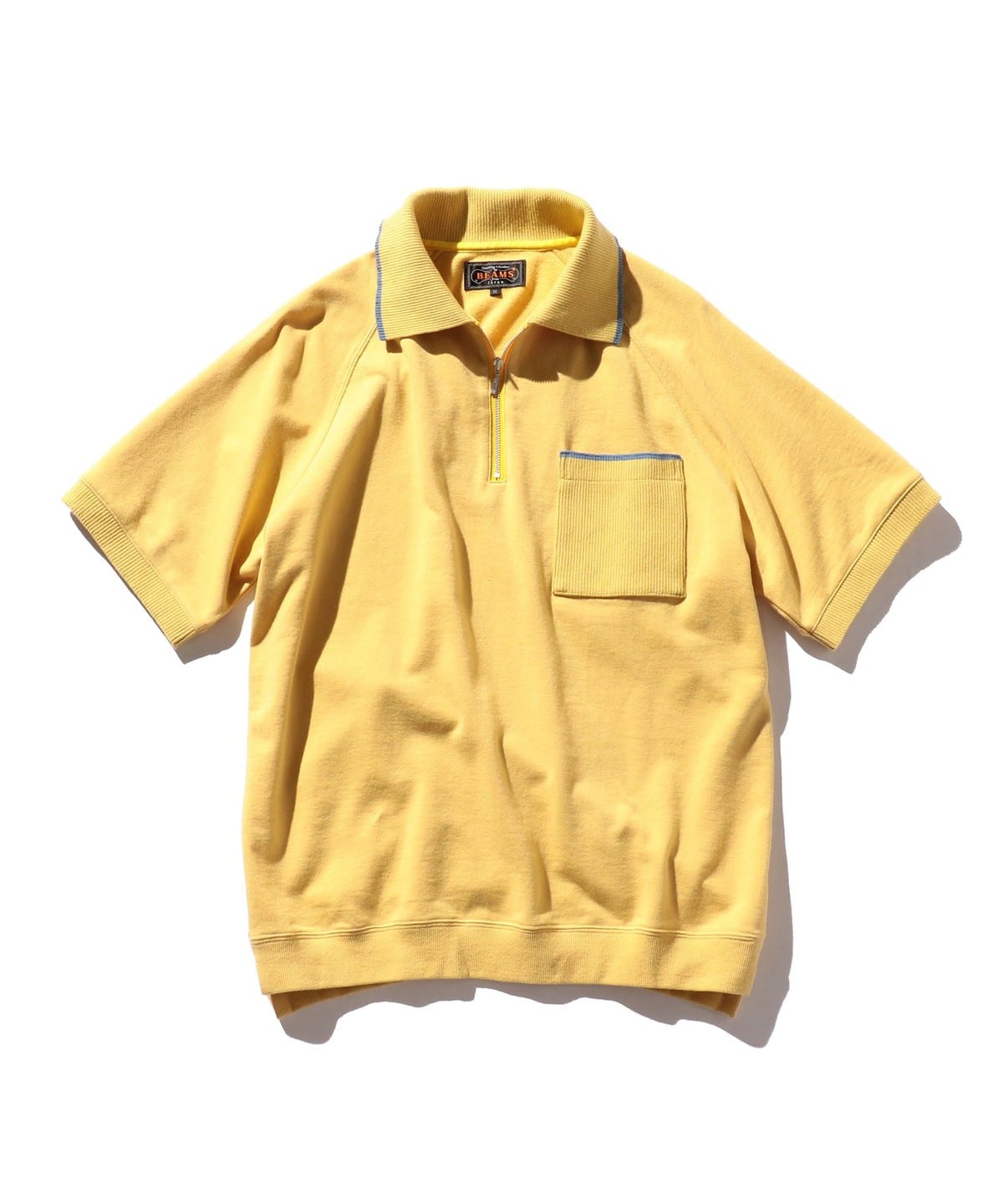 Half Zip Polo Light Fleece シャツ・ブラウス MEN YELLOW L Half Zip Polo Light Fleece シャツ・ブラウス MEN YELLOW L