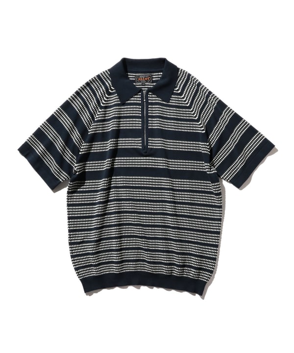 BEAMS PLUS（ビームス プラス）Half Zip Knit Polo Jacquard（シャツ・ブラウス ポロシャツ）通販｜BEAMS