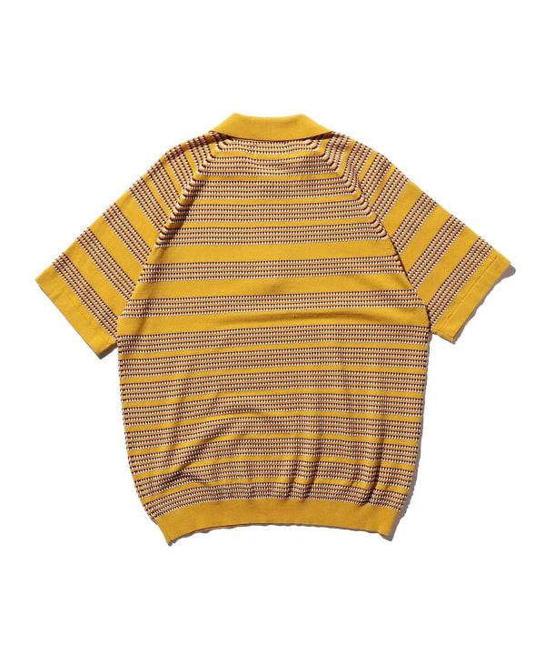 BEAMS PLUS（ビームス プラス）Half Zip Knit Polo Jacquard