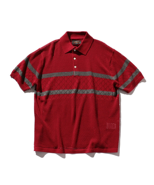 BEAMS PLUS（ビームス プラス）Knit Polo Mesh Stripe（シャツ・ブラウス ポロシャツ）通販｜BEAMS