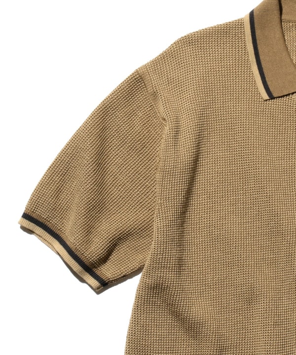 BEAMS PLUS(ビームス プラス)Zip Knit Polo Solid(シャツ BEAMS PLUS(ビームス プラス)Zip Knit Polo Solid(シャツ