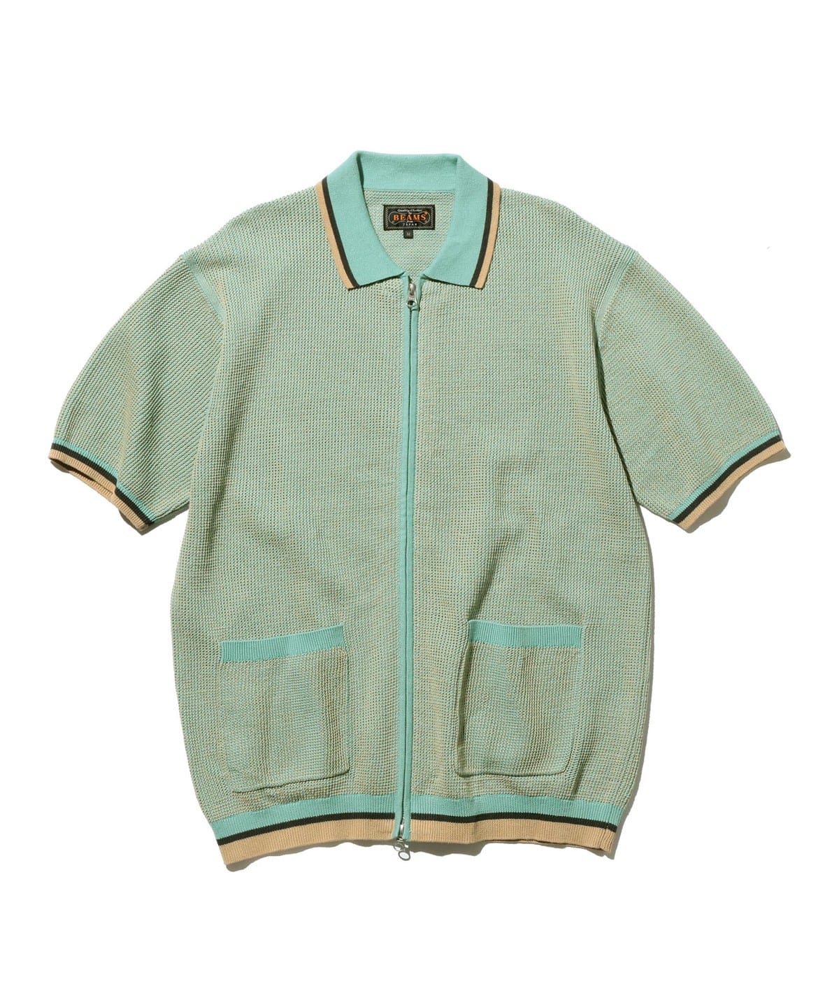 Zip Knit Polo Solid シャツ・ブラウス MEN SAX S Zip Knit Polo Solid シャツ・ブラウス MEN SAX S