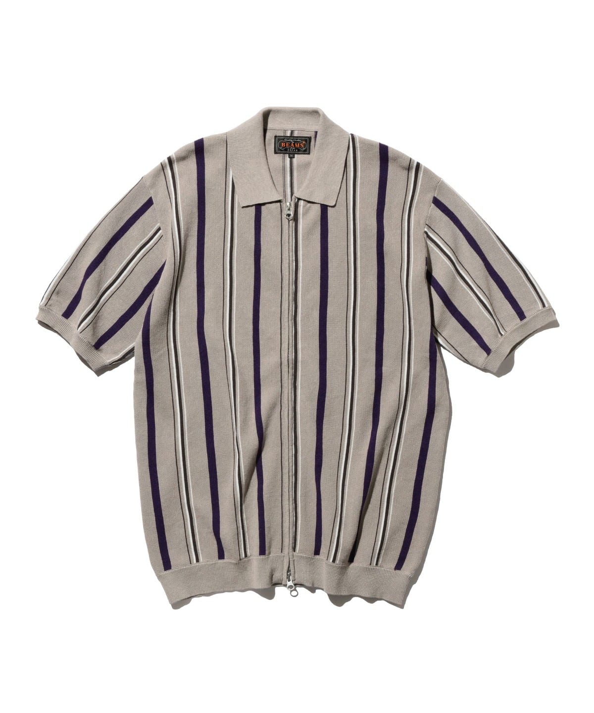 BEAMS PLUS（ビームス プラス）Zip Knit Polo Stripe（シャツ