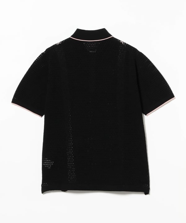 BEAMS PLUS(ビームス プラス)Knit Polo Mesh Stripe(シャツ BEAMS PLUS(ビームス プラス)Knit Polo Mesh Stripe(シャツ