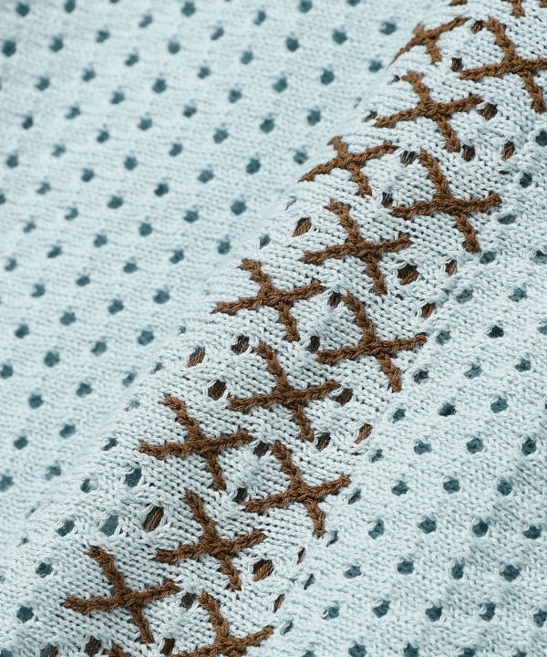 BEAMS PLUS(ビームス プラス)Knit Polo Mesh Stripe(シャツ BEAMS PLUS(ビームス プラス)Knit Polo Mesh Stripe(シャツ
