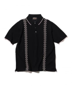 BEAMS PLUS / Knit Polo Mesh Stripe