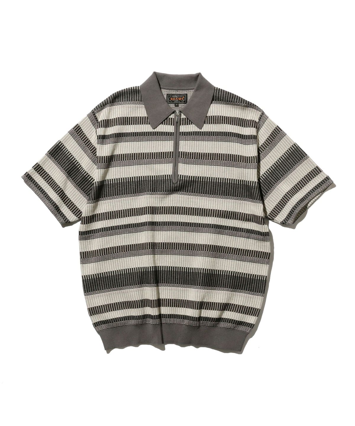 Half Zip Knit Polo シャツ・ブラウス MEN GREY XL Half Zip Knit Polo シャツ・ブラウス MEN GREY XL