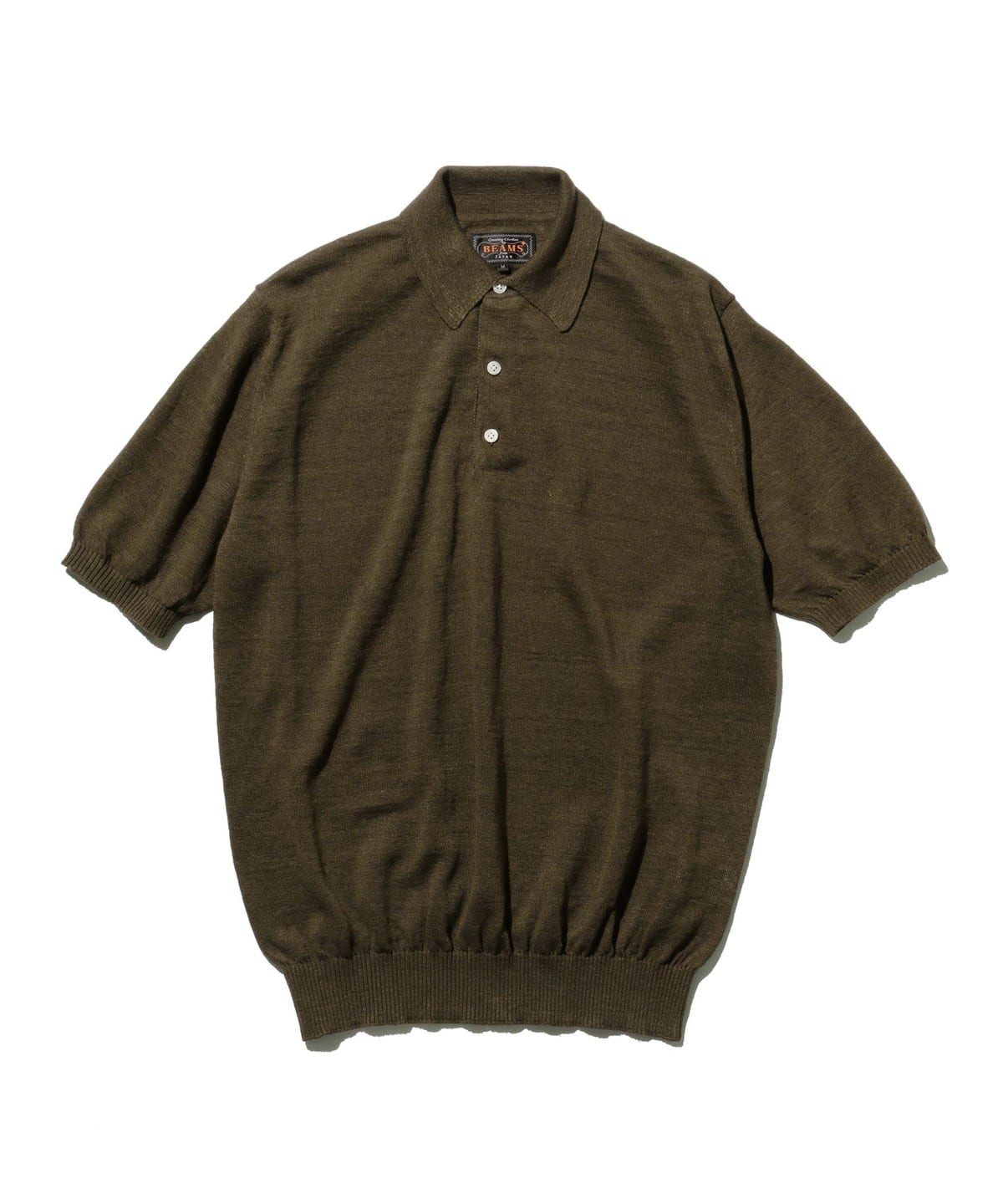 Knit Polo Hemp シャツ・ブラウス MEN D. GRN L Knit Polo Hemp シャツ・ブラウス MEN D. GRN L