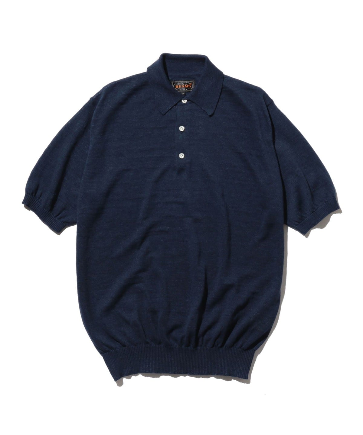 Knit Polo Hemp シャツ・ブラウス MEN NAVY L Knit Polo Hemp シャツ・ブラウス MEN NAVY L