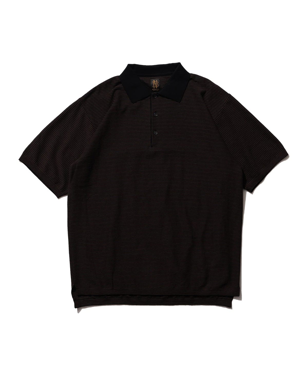 【別注】BATONER バトナー / Knit Polo Shirt Horizontal Stripe シャツ・ブラウス MEN BLACK*BROWN 3 【別注】BATONER バトナー / Knit Polo Shirt Horizontal Stripe シャツ・ブラウス MEN BLACK*BROWN 3