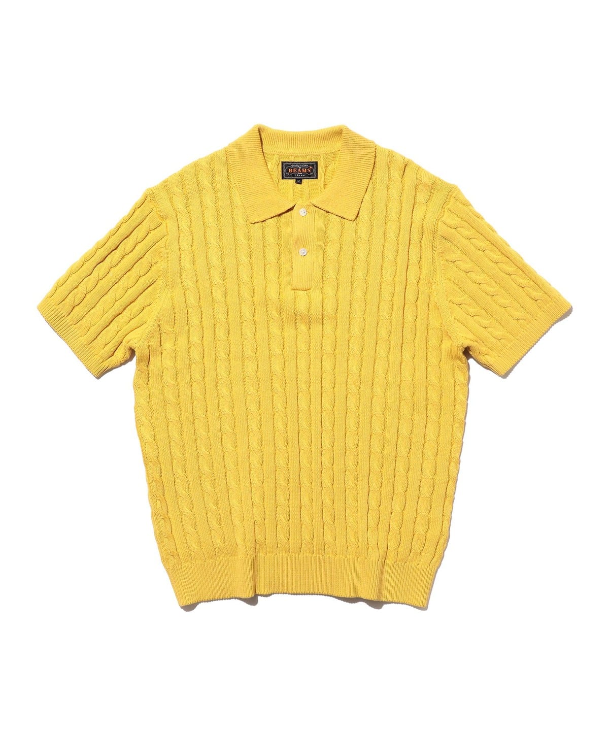 Knit Polo Cable �V���c�E�u���E�X MEN YELLOW S