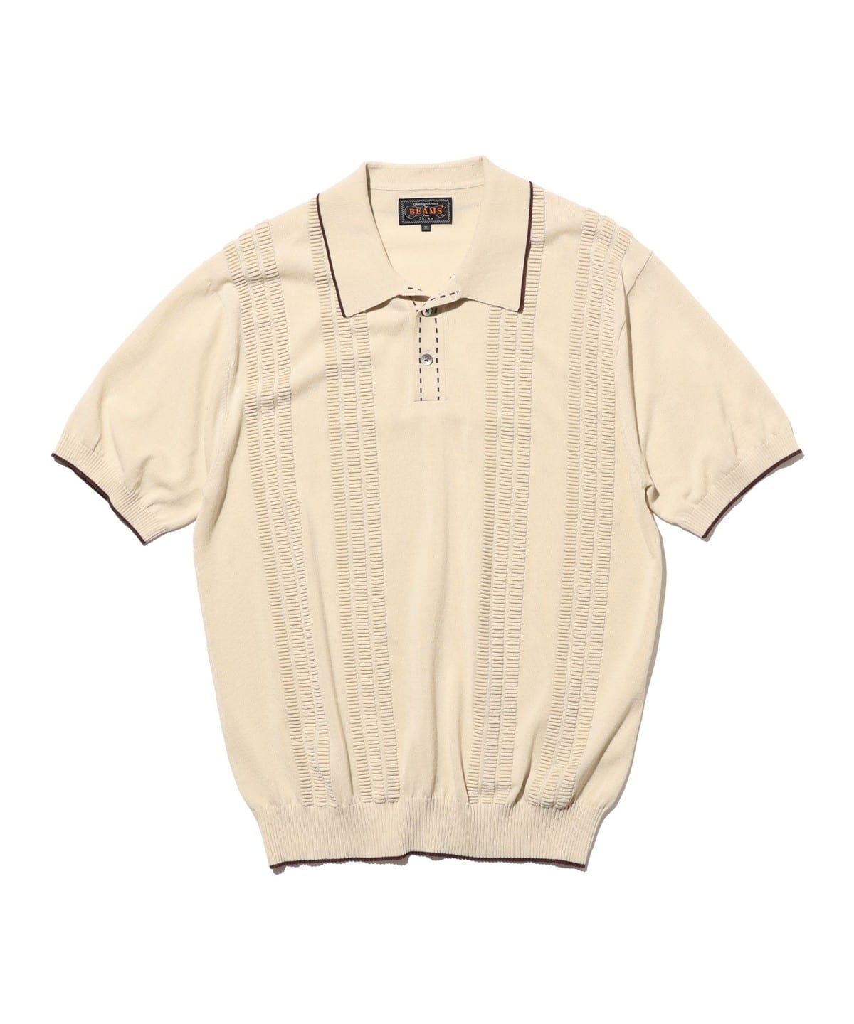 トップス polo shirt / BEAMS BEAMS PLUS（ビームス プラス）Knit Polo Raised Pattern Jacquard