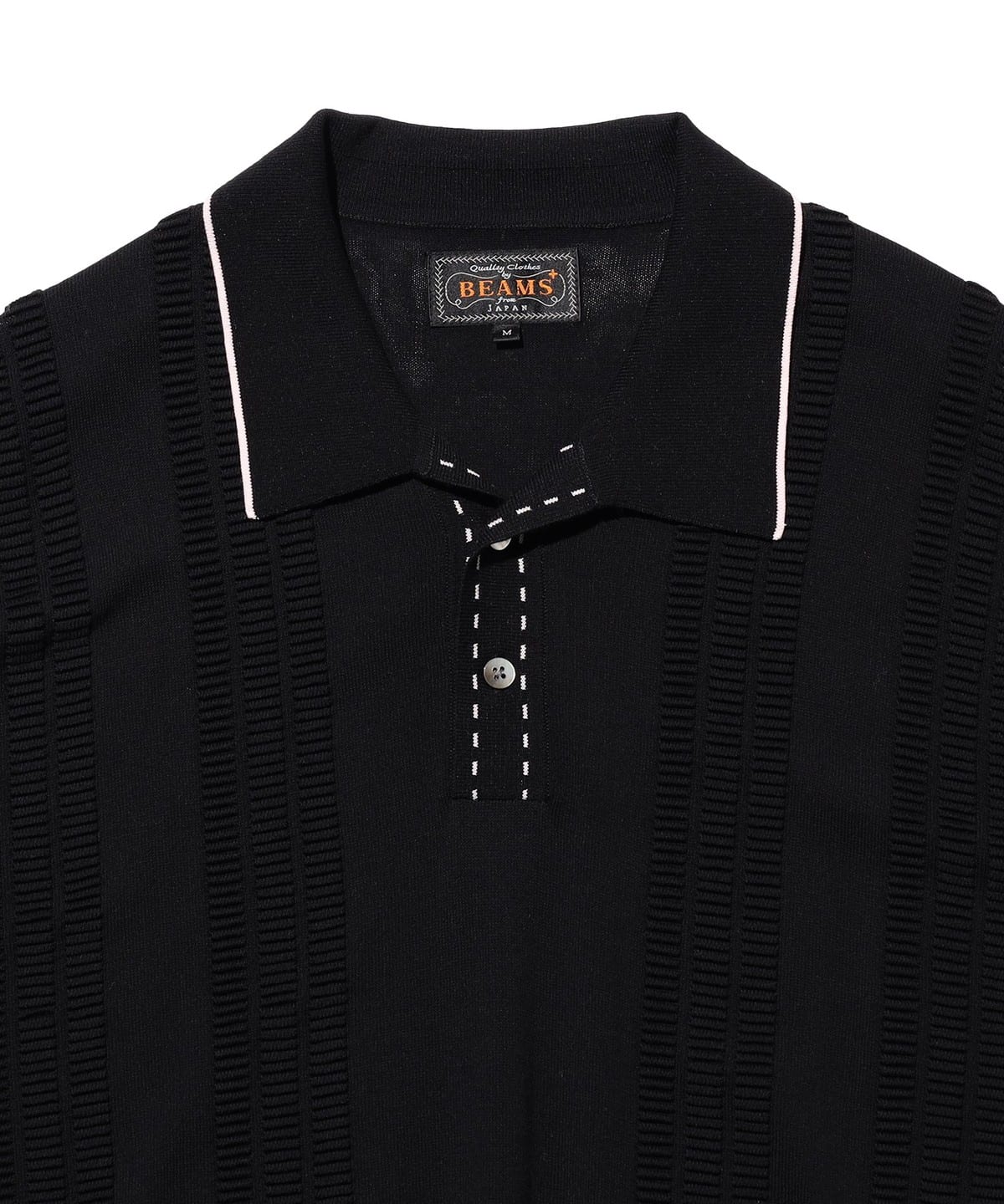 BEAMS PLUS（ビームス プラス）Knit Polo Raised Pattern Jacquard