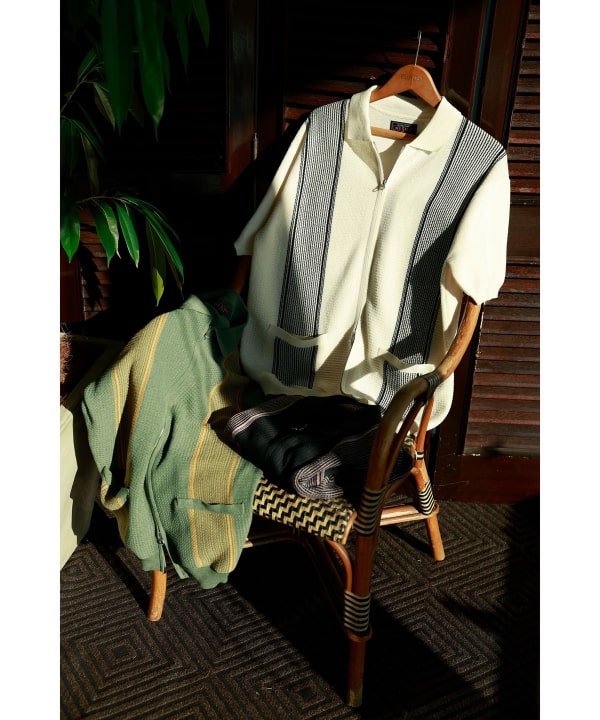 【再降價8/6】 Zip Knit Polo Stripe