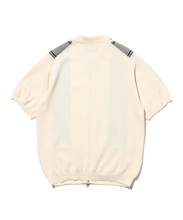 BEAMS PLUS（ビームス プラス）Zip Knit Polo Stripe（シャツ