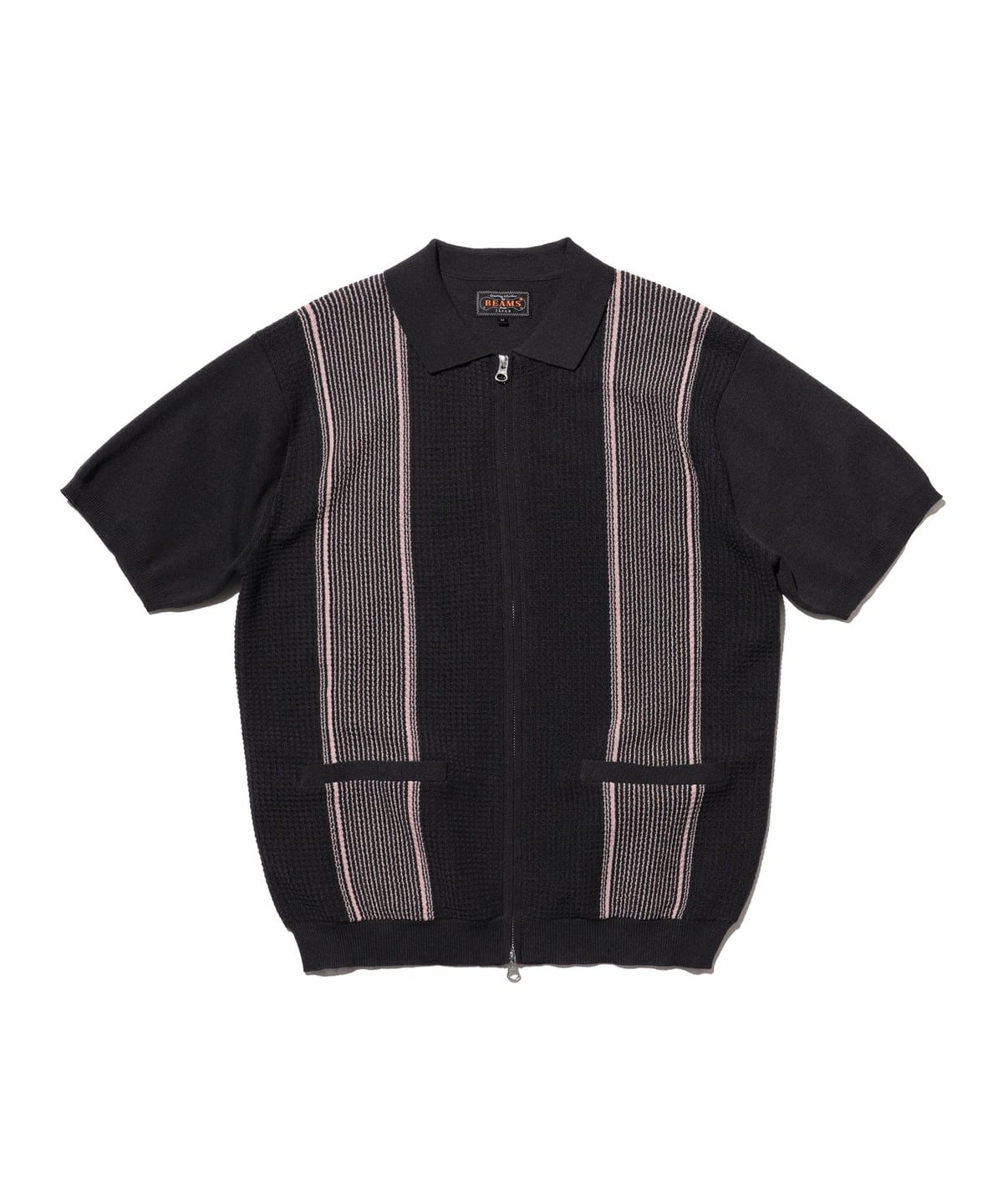 BEAMS PLUS（ビームス プラス）Zip Knit Polo Stripe（シャツ