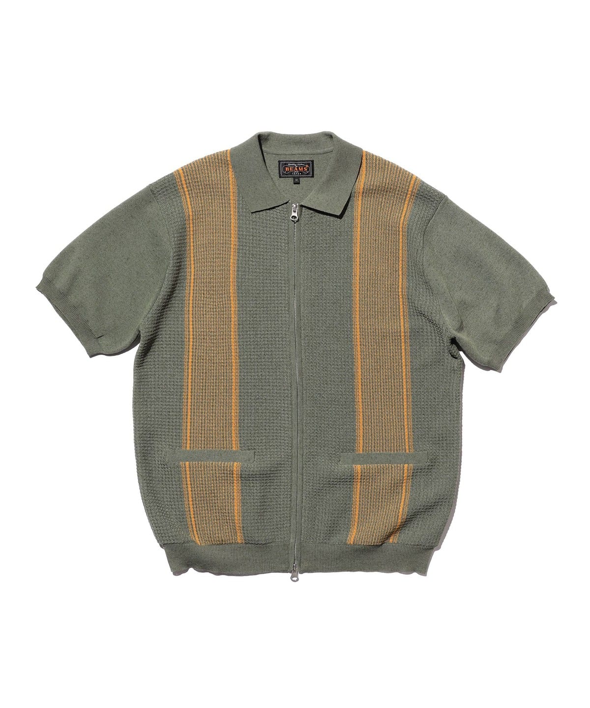 BEAMS PLUS（ビームス プラス）Zip Knit Polo Stripe（シャツ