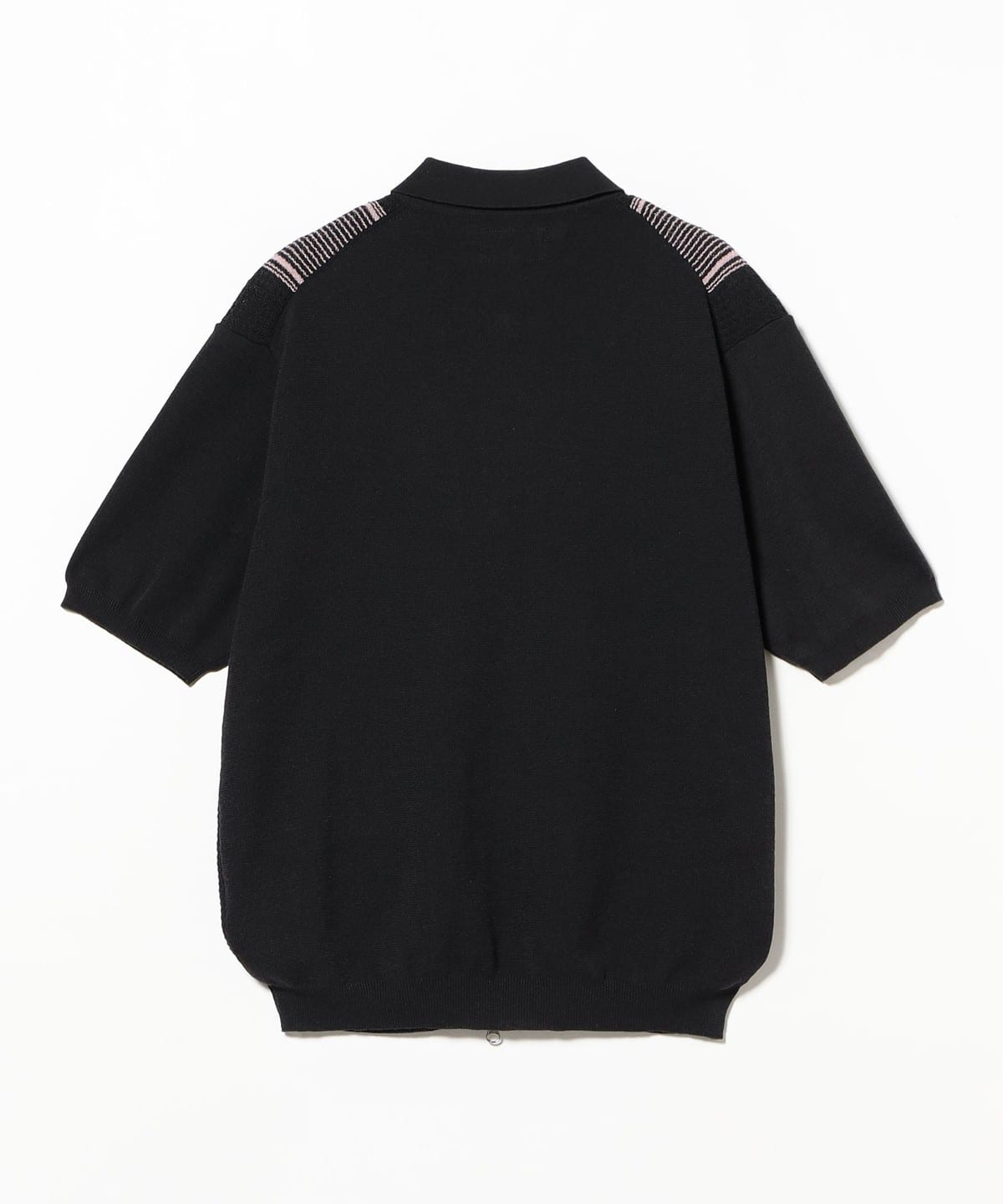 BEAMS PLUS Zip Knit Polo Stripe (Shirts, Blouses BEAMS PLUS Polo
