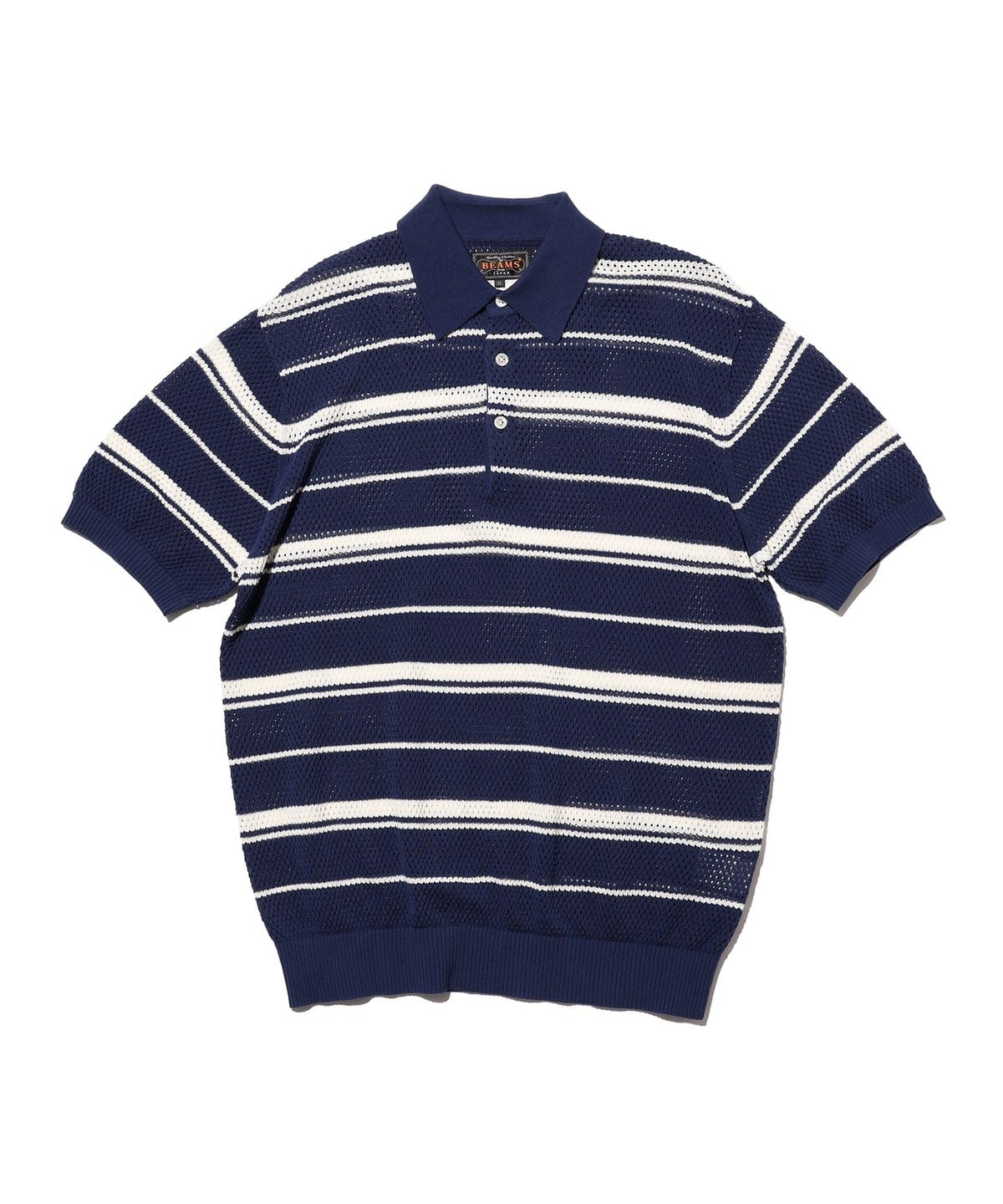 BEAMS PLUS（ビームス プラス）Mesh Polo Stripe（シャツ・ブラウス