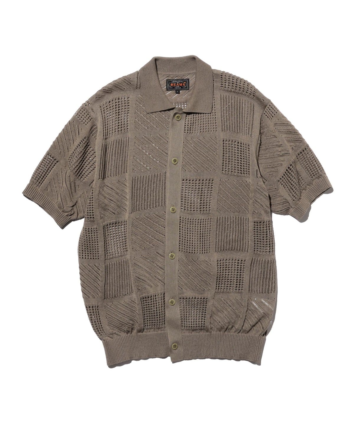 BEAMS PLUS（ビームス プラス）Full Button Polo Mesh（シャツ 