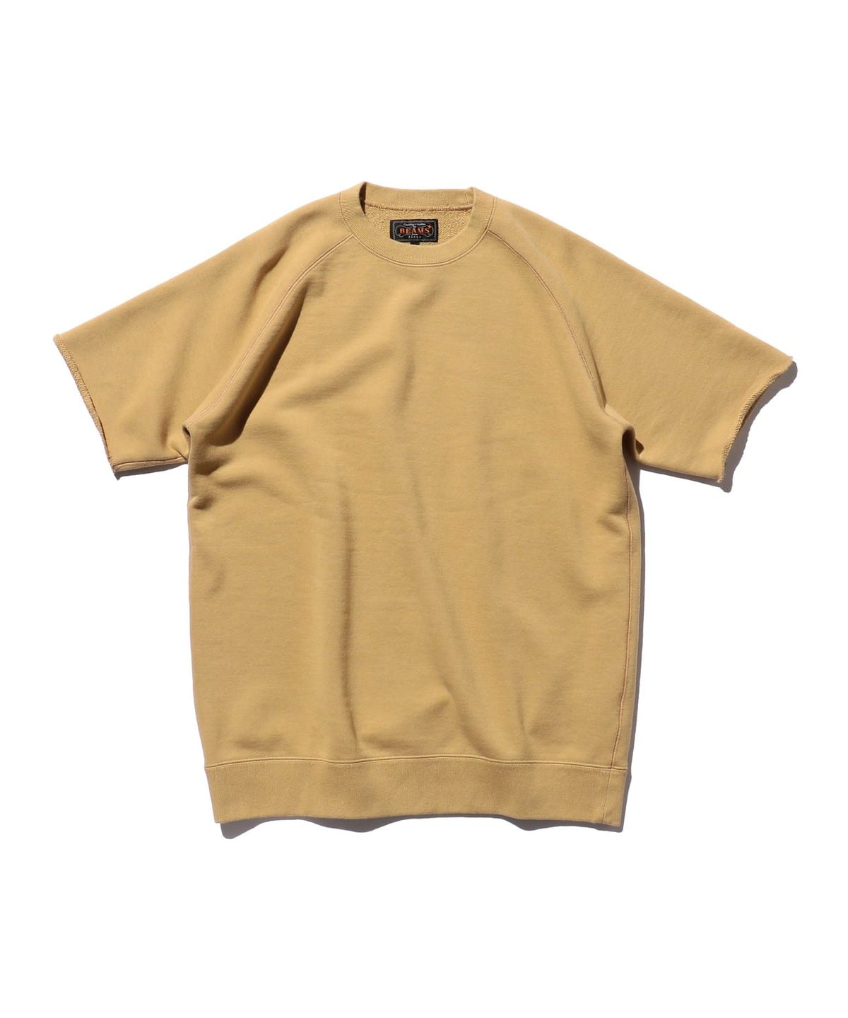 Sweat Short Sleeve Cut-Off トップス MEN BEIGE S Sweat Short Sleeve Cut-Off トップス MEN BEIGE S