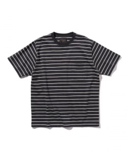 ▲BEAMS PLUS / マルチカラー ホリゾンタルストライプ ポケットTシャツ
