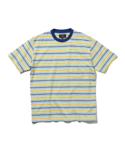 ▲BEAMS PLUS / ジャカード ホリゾンタル ストライプ ポケットTシャツ
