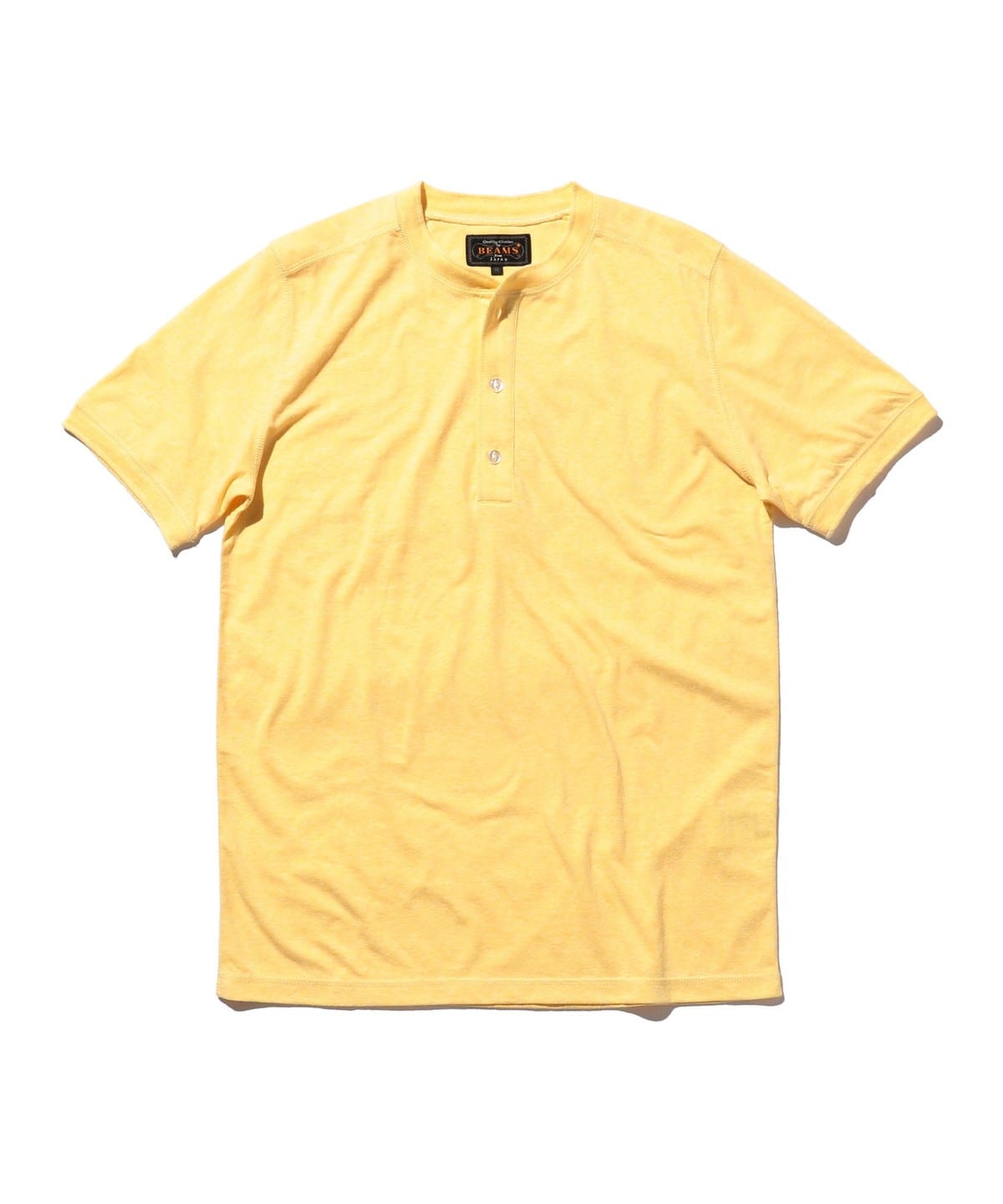 ヘンリーネック Tシャツ Tシャツ・カットソー MEN YELLOW S ヘンリーネック Tシャツ Tシャツ・カットソー MEN YELLOW S