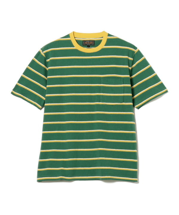 BEAMS PLUS Tシャツ・カットソー M 緑xグレー等(ボーダー)