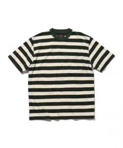 ▲BEAMS PLUS / カラー ネップ ストライプ Tシャツ