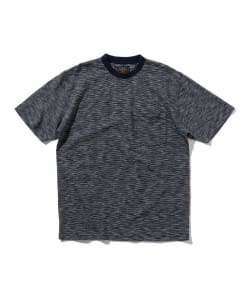 ▲BEAMS PLUS / インディゴ ポケット Tシャツ