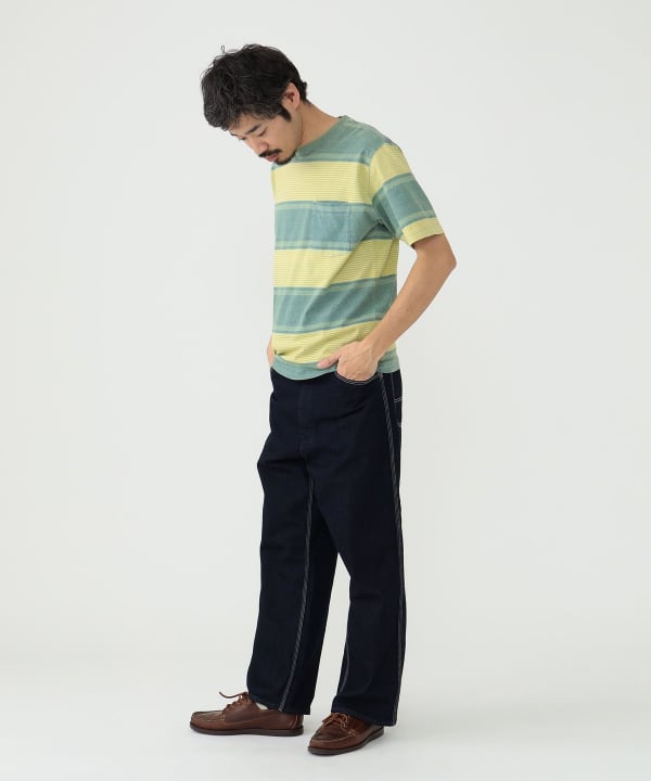 BEAMS PLUS(ビームス プラス)Pocket Tee Indigo Stripe(T BEAMS PLUS(ビームス プラス)Pocket Tee Indigo Stripe(T