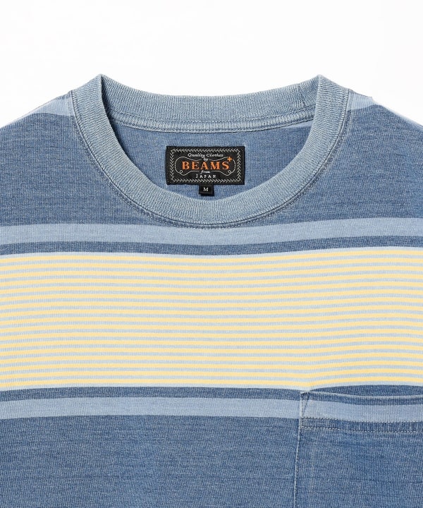 BEAMS PLUS（ビームス プラス）BEAMS PLUS / Pocket Tee Indigo Stripe