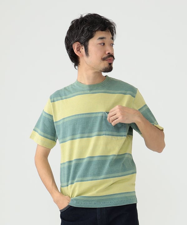 BEAMS PLUS（ビームス プラス）BEAMS PLUS / Pocket Tee Indigo Stripe